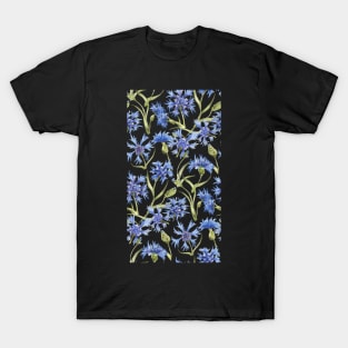 pattern with blue wildflowers T-Shirt